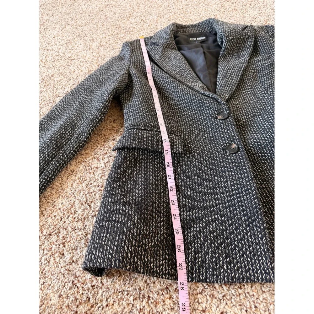 STEVE MADDEN Justine Women's Blazer Jacket Textured Lined‎ Black Size M